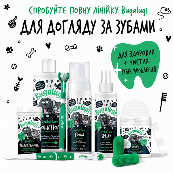 Bugalugs Dental Care Clean Teeth Gel with Fresh Mint Гель Бугалугс для очищення зубів і свіжого дихання собак і котів 200мл BDENGEL200 фото