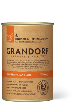 Grandorf Goose&Turkey Консерва м'ясо гусака з індичкою для собак 70603 фото