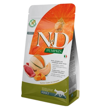 Farmina N&D Grain Free Pumpkin Cat Adult Duck & Cantalupe Беззерновий сухий корм Фарміна для дорослих котів (качка/гарбуз/диня) 300г 168804 фото
