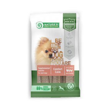 Nature's Protection Healthy Comfort Calm Poultry Ласощі для собак з м'ясом птиці, 160 г KIKNPSP47240 фото